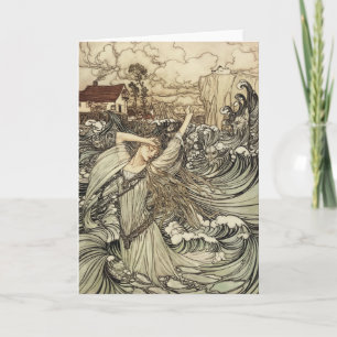 Cartão Undine por Arthur Rackham