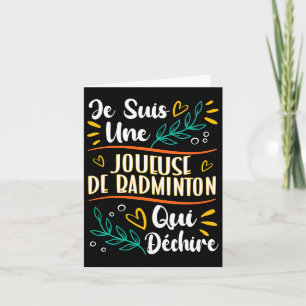 Cartão Une Joueuse De Badminton Qui Déchire Cadeau Badmin