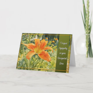 Cartão Unexpected Loss - Sympathy Card