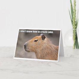 Cartão Unfunny do Capybara