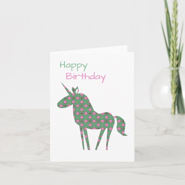 Cartão Unicorn Aniversário (Frente)