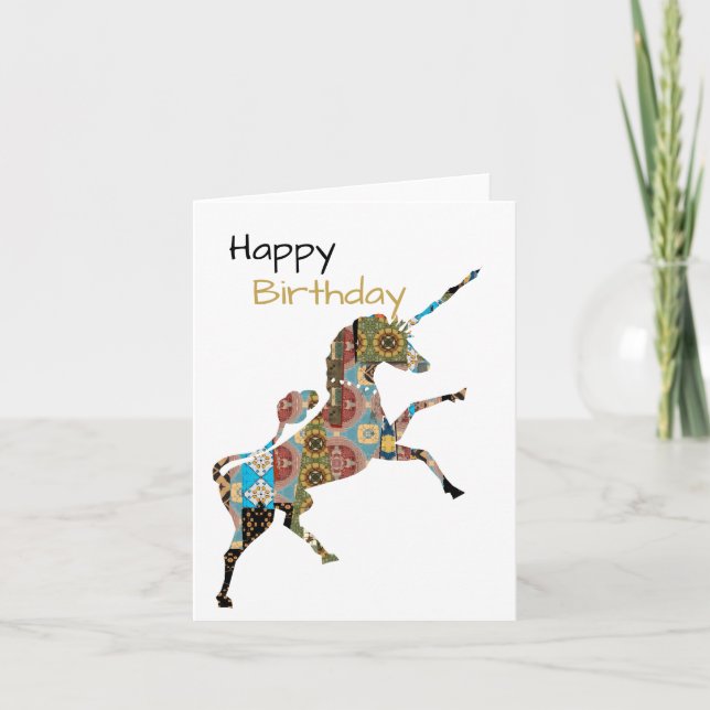 Cartão Unicorn Aniversário (Frente)