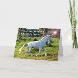 Cartão Unicorn, Aniversário da Vovó, Sonho Mágico