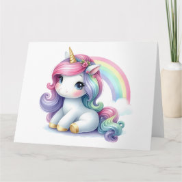 Cartão Unicorn Bonito