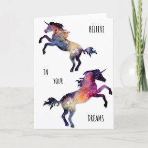 Cartão Unicorn Dreams Blank Greeting Card
