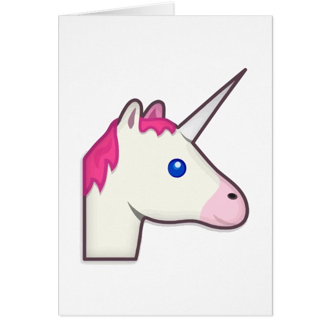 Cartão unicorn emoji (Frente)