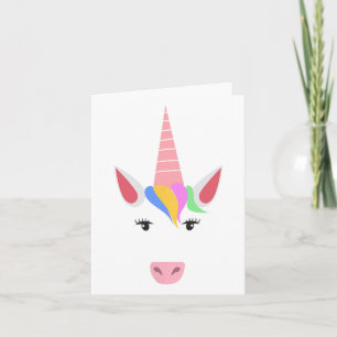 Cartão Unicorn Face Eyelashes Figurino De Halloween Com C