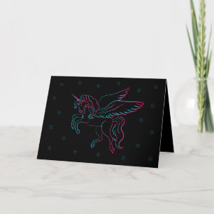 Cartão unicorn greetings card