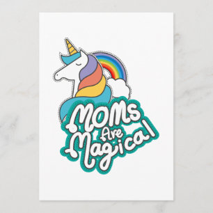 Cartão Unicorn Mães São Presentes De Dia de as mães Mágic