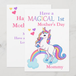 Cartão Unicorn Magical 1rua Kids Flat