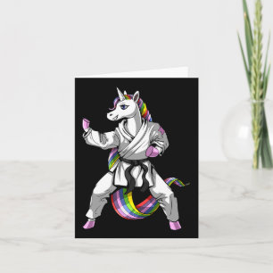 Cartão Unicorn Ninja Karate Martial Art Kickboxing Taekwo