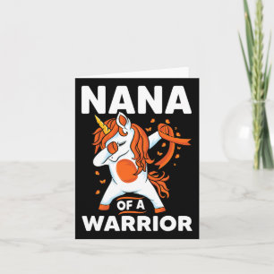 Cartão Unicorn Orange Support Leukemia Sensibilização