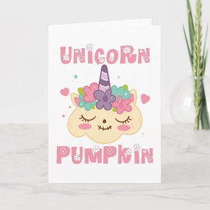 Cartão Unicorn Pumpkin Princess