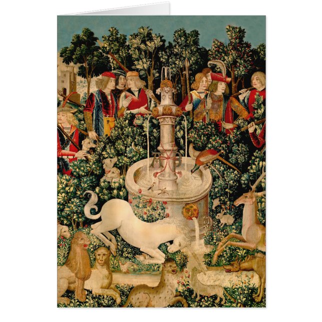 Cartão Unicorn Tapestries Encontrou Legenda Mítica (Frente)
