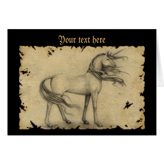 Cartão Unicórnio (Frente Horizontal)
