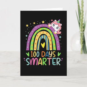 Cartão Unicórnio 100 Dias Mais Inteligente Arco-íris Boni