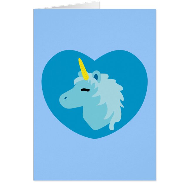 Cartão Unicórnio Azul (Frente)