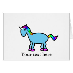 Cartão Unicórnio azul