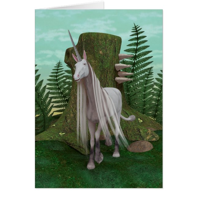 Cartão Unicórnio Branco (Frente)