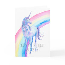 Unicórnio Branco Roxo