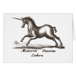 Cartão unicórnio executando desenho mágico