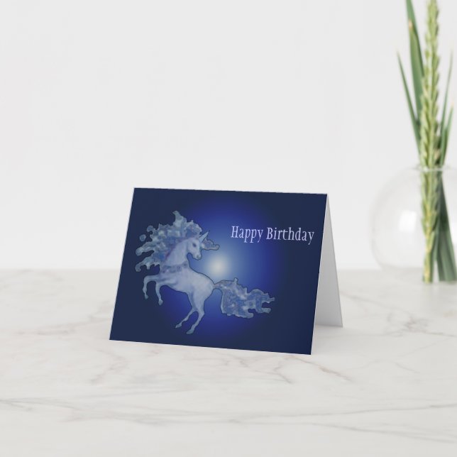Cartão Unicórnio Midnight - Personalizado (Frente)