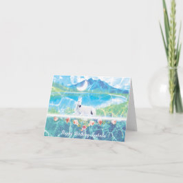 Cartão Unicórnio num sonho paraíso Personalizado