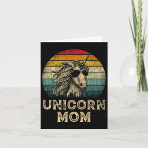 Cartão Unicórnio Vintage Mãe Amantes de Unicórnio Mamãe D
