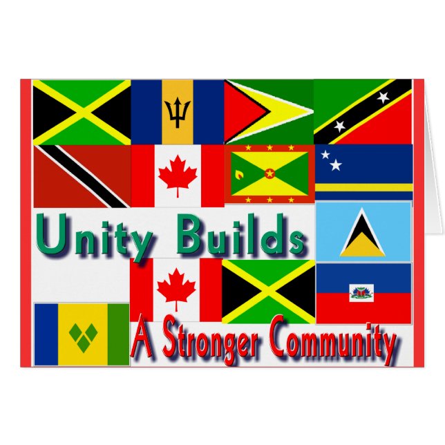 Cartão Unidade do Caribe-canadá (Frente Horizontal)