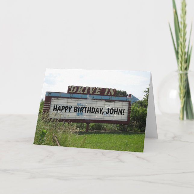 CARTÃO UNIDADE PERSONALIZADA EM PLACAS DE ANIVERSÁRIO DE  (Frente)