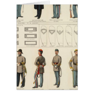 Cartão Uniformes, EUA, exército CS