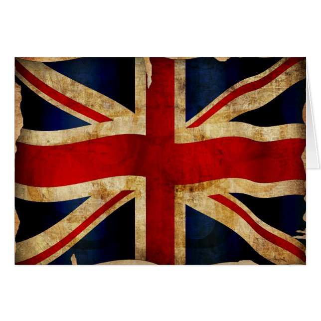 Cartão Union Jack (Frente horizontal)