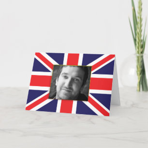 Cartão Union Jack Photo Birthday Card