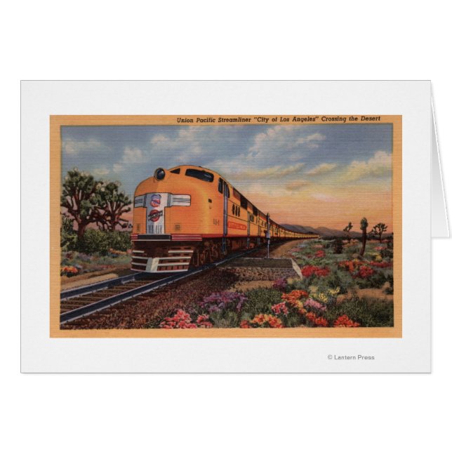 Cartão Union Pacific Railroad "City of Los Angeles" (Frente Horizontal)