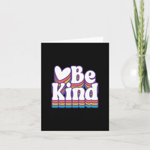 Cartão Unity Day Orange Heart Be Kind Anti Bullying Kids