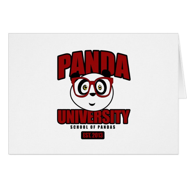 Cartão Universidade de Panda - Vermelho (Frente Horizontal)