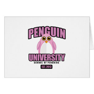 Cartão Universidade de Pinguim - Rosa