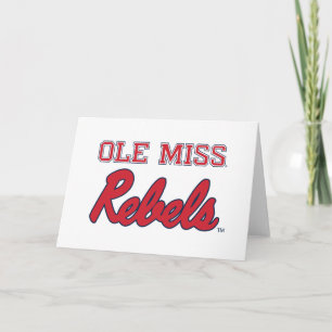 Cartão Universidade do Mississippi Ole Miss Rebels