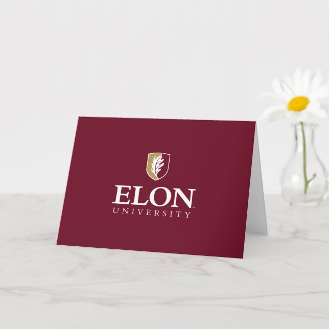 Cartão Universidade Elon | Parabéns Graduado (Planta pequena)