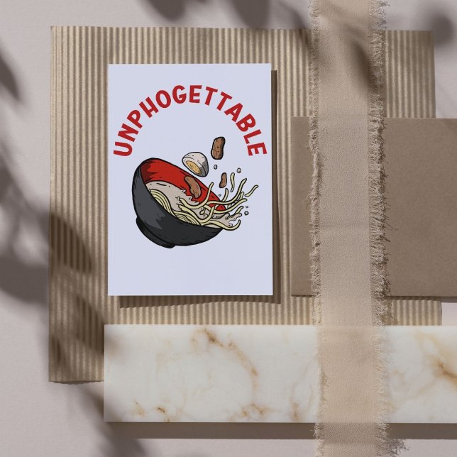 Cartão Unphogettable - Comida de Pho Vietnamita (Criador carregado)