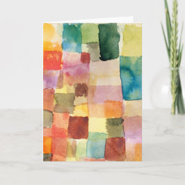 Cartão Untitled abstract watercolor squares - Paul Klee