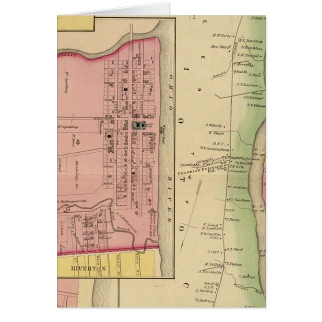 Cartão Upper Ohio River e Valley 3 (Frente)