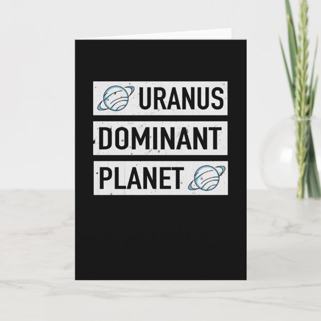 Cartão Uranus Dominant Planet Solar System Pun (Frente)