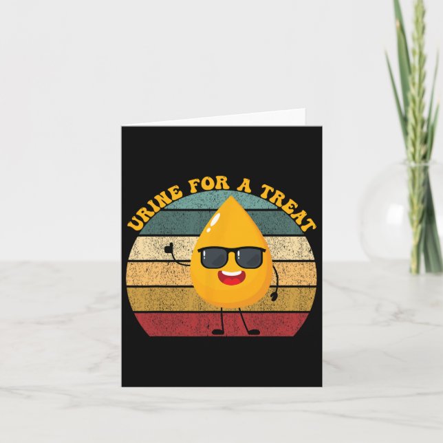 Cartão Urina Para Um Tratamento Equipe De Urologia Hallow (Frente)