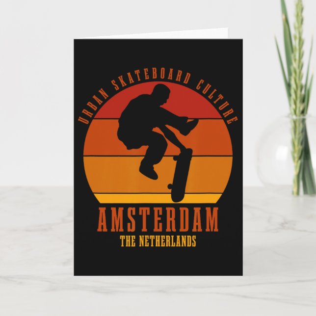Cartão Urn Skateboarder Amsterdã Skate 4  (Frente)