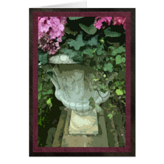 Cartão Urna com hydrangeas, cartão, 5" x7", vazio