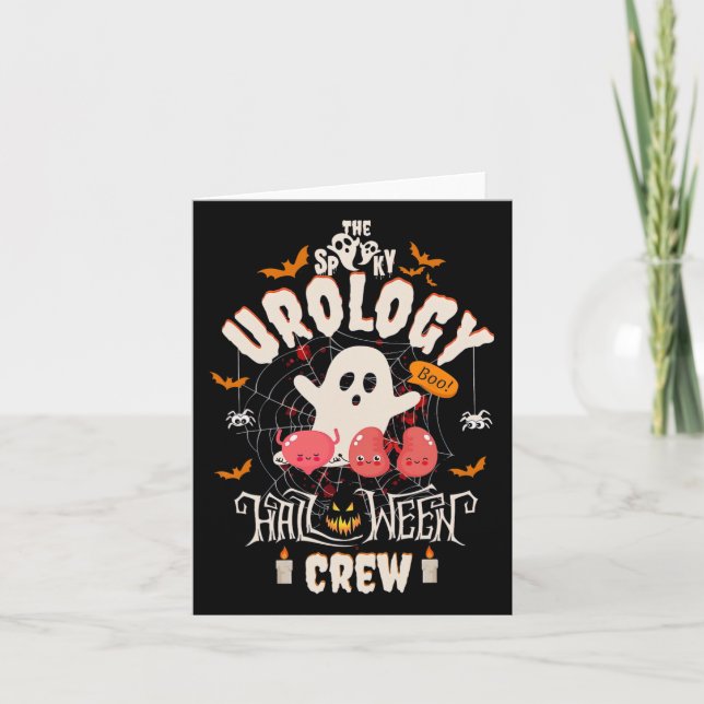 Cartão Urologia Spooky Halloween Crew Cute Nurse Stu (Frente)