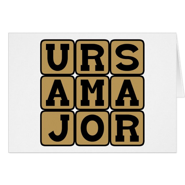Cartão Ursa Major, Constelação da Ursa Maior (Frente Horizontal)