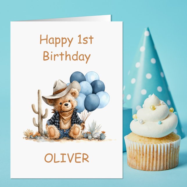Cartão Ursa Ocidental de 1º Aniversário (Criador carregado)