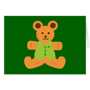 Cartão Ursinho de Natal bonito